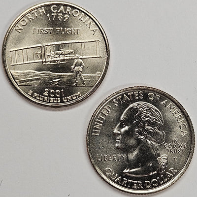 2001-P and D Pair North Carolina State Quarters Choice BU