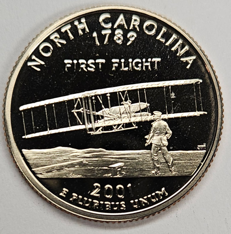 2001-S North Carolina State Quarter Superb Brilliant Proof Silver