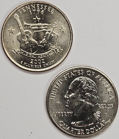 2002-P and D Pair Tennessee State Quarters Choice BU