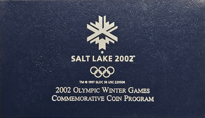 2002-P Salt Lake City Olympic Games Silver Dollar . . . . Gem Brilliant Proof in original U.S. Mint Box