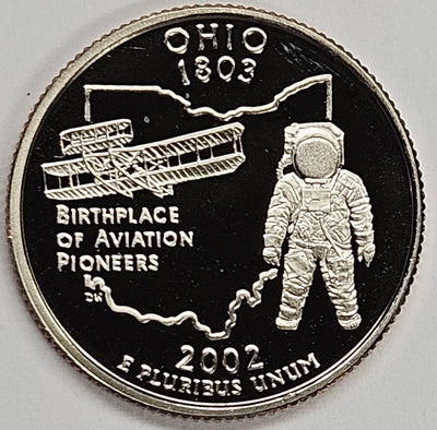 2002-S Ohio State Quarter Superb Brilliant Proof Silver