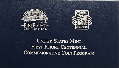 2003-P First Flight Centennial Silver Dollar . . . . Gem BU in original U.S. Mint Box