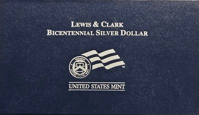 2004-P Lewis and Clark Bicentennial Silver Dollar . . . . Gem Brilliant Proof in original U.S. Mint Box