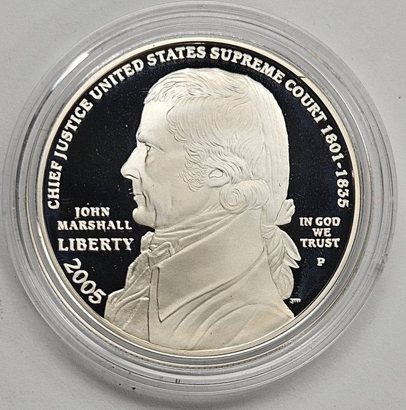 2005-P Chief Justice John Marshall Silver Dollar . . . . Gem Brilliant Proof in original U.S. Mint Capsule