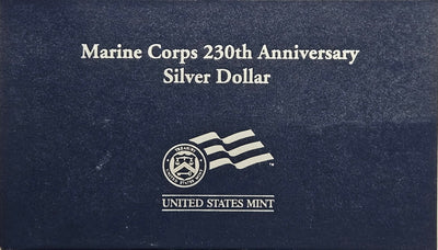 2005-P Marine Corps 230th Anniversary Silver Dollar . . . . Gem BU in original U.S. Mint Box