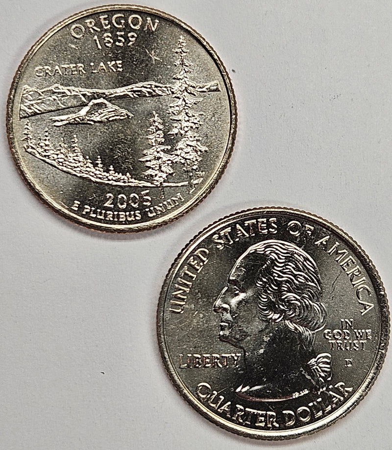 2005-P and D Pair Oregon State Quarters Choice BU