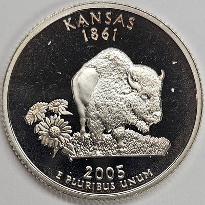 2005-S Kansas State Quarter Superb Brilliant Proof Silver