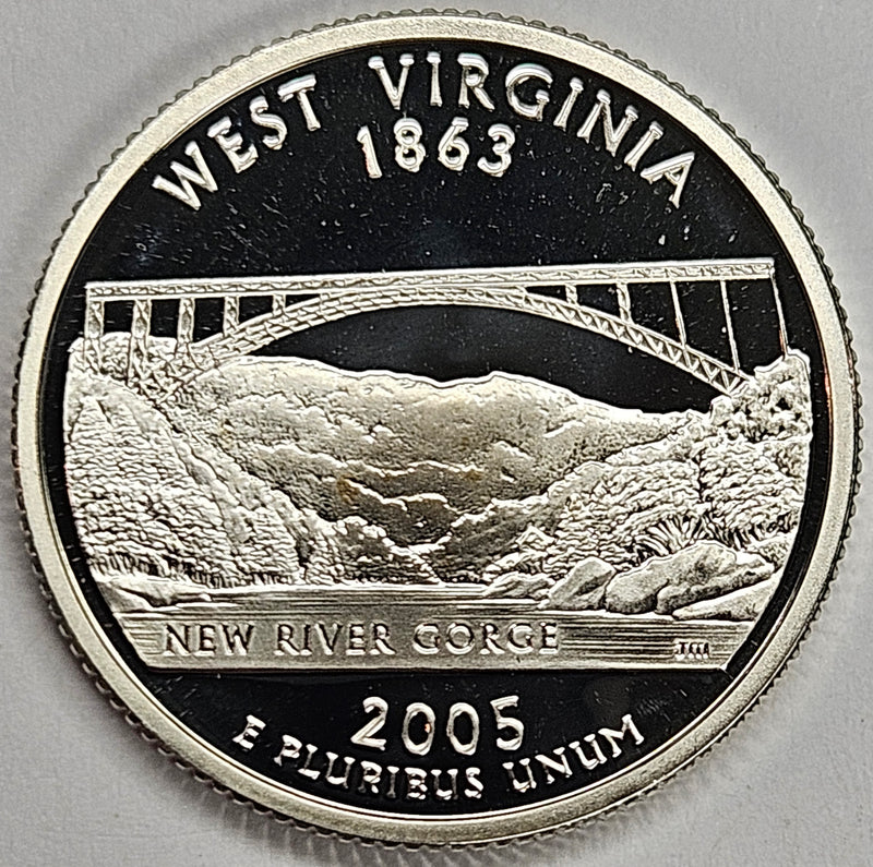 2005-S West Virginia State Quarter Superb Brilliant Proof Silver