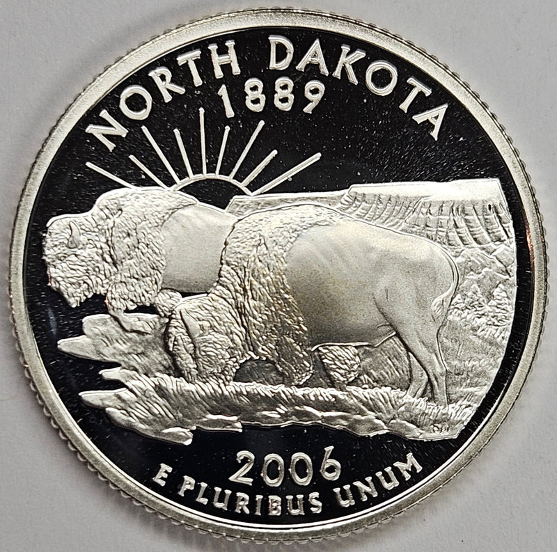 2006-S North Dakota State Quarter Superb Brilliant Proof Silver