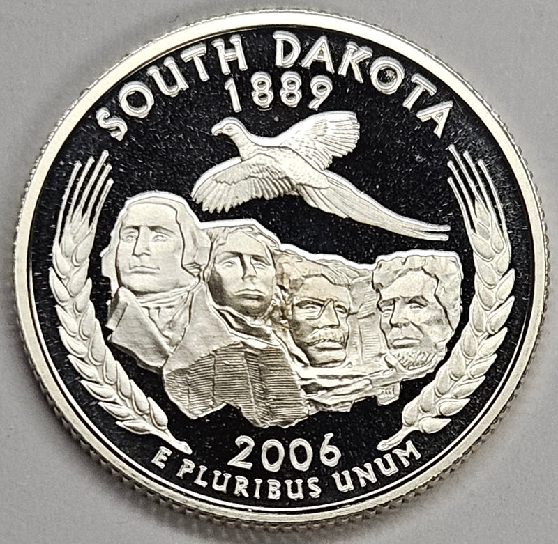 2006-S South Dakota State Quarter Superb Brilliant Proof Silver