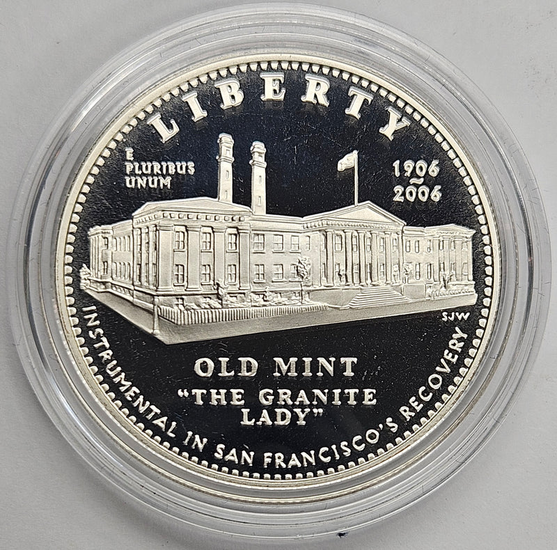 2006-S San Francisco Old Mint Centennial Silver Dollar . . . . Gem Brilliant Proof in original U.S. Mint Capsule