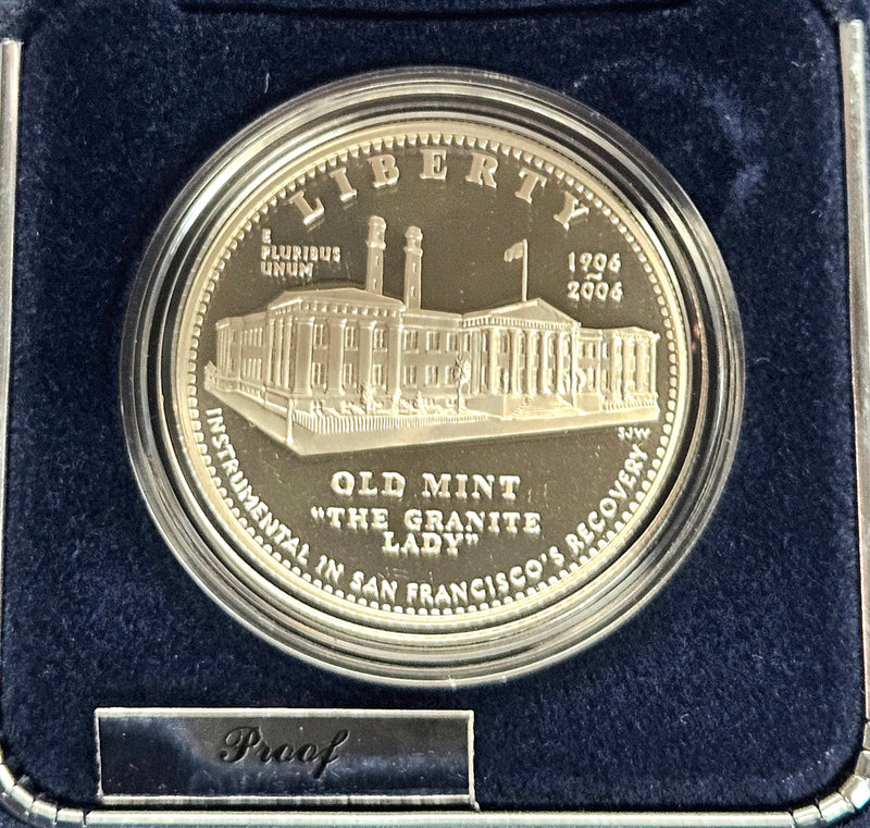 2006-S San Francisco Old Mint Centennial Silver Dollar . . . . Gem Brilliant Proof in original U.S. Mint Box