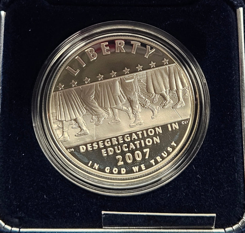 2007-P Little Rock Central High School Desegregation Silver Dollar . . . . Gem Brilliant Proof in original U.S. Mint Box