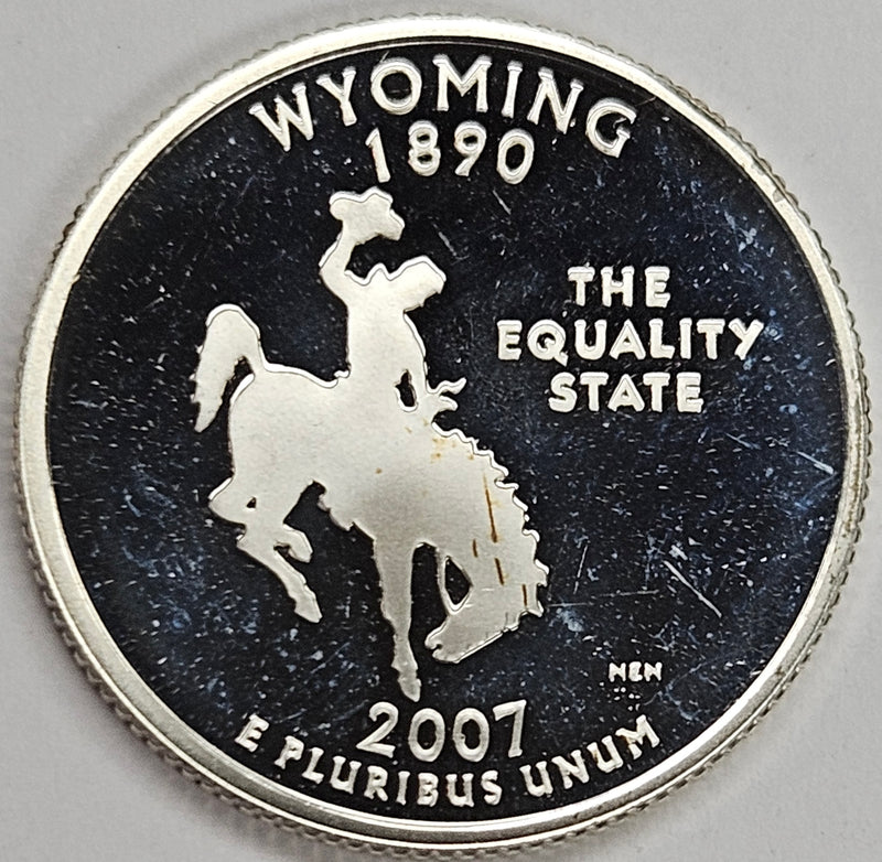 2007-S Wyoming State Quarter Superb Brilliant Proof Silver