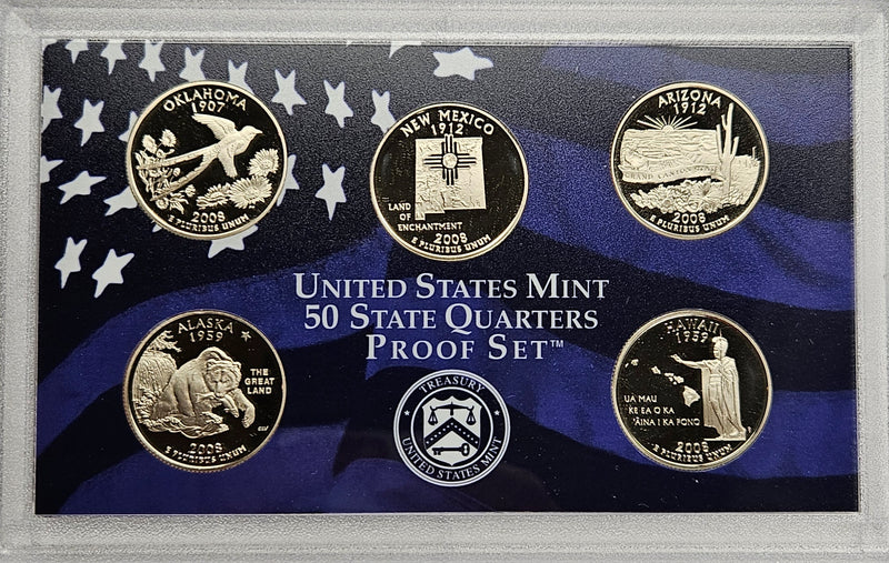 2008-S State Quarter 5-coin Proof Set . . . . Superb Brilliant Proof