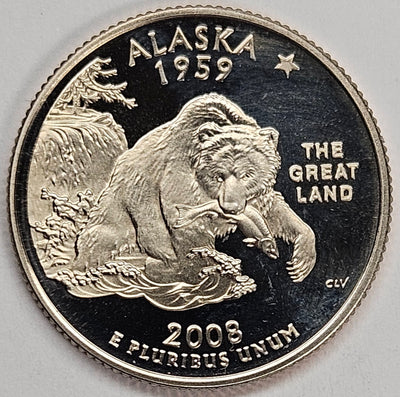 2008-S Alaska State Quarter Superb Brilliant Proof