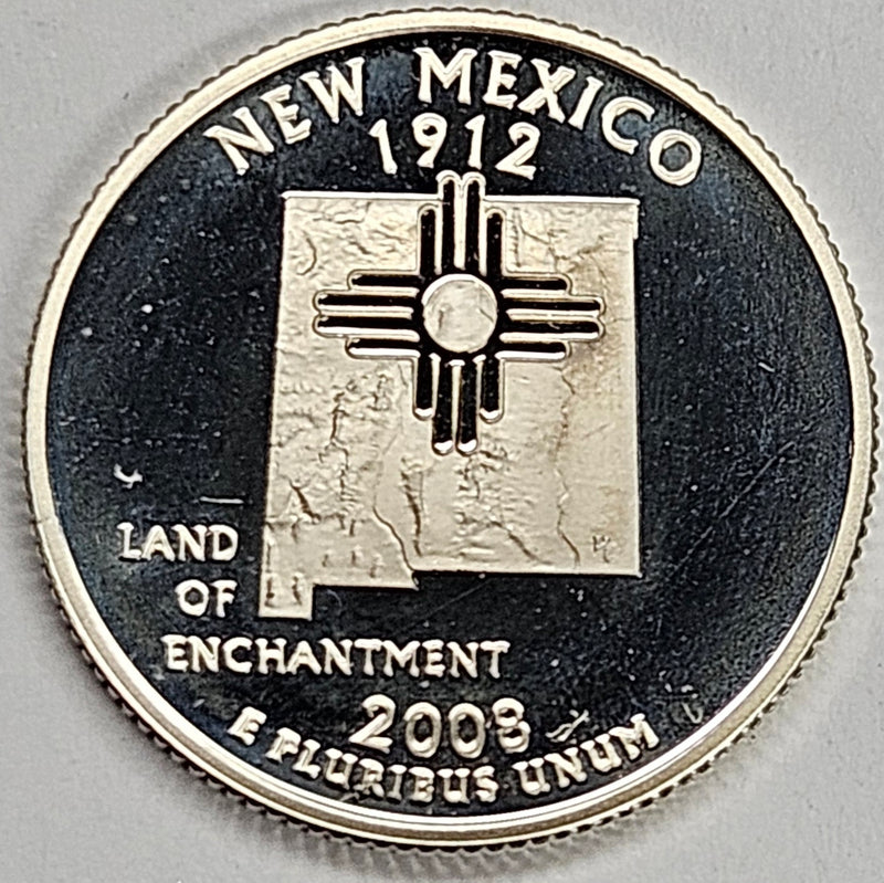 2008-S New Mexico State Quarter Superb Brilliant Proof Silver