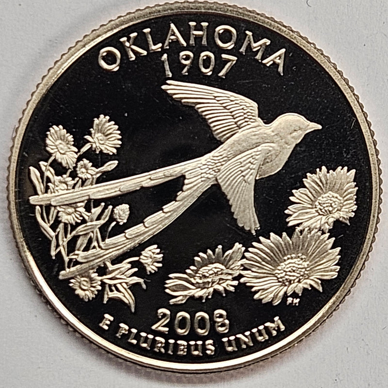 2008-S Oklahoma State Quarter Superb Brilliant Proof