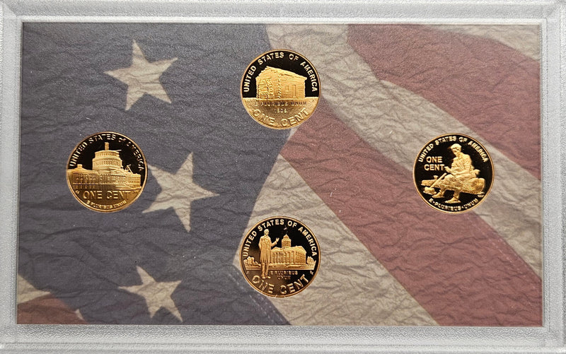 2009-S 4-coin Bicentennial Lincoln Cent Set in U.S. Mint case . . . . Superb Brilliant Proof