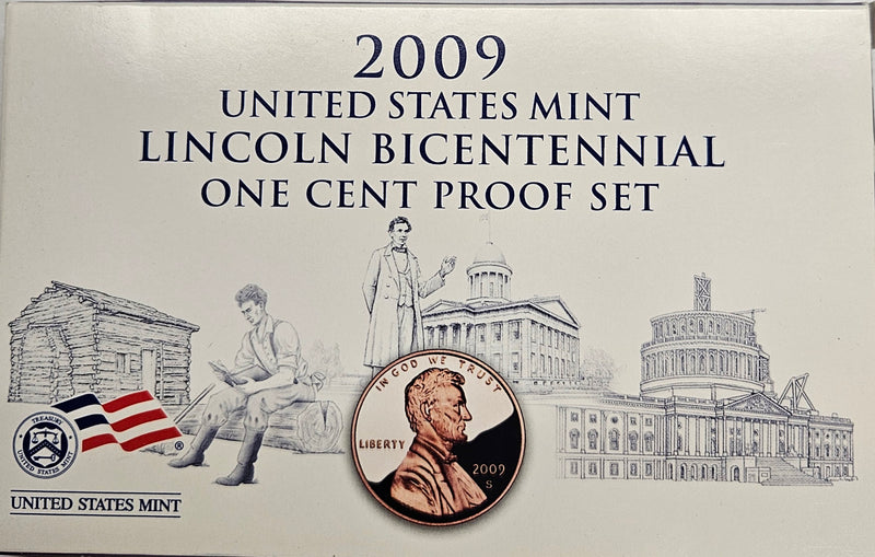 2009-S 4-coin Bicentennial Lincoln Cent Set in U.S. Mint case . . . . Superb Brilliant Proof