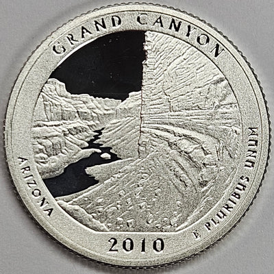 2010-S Grand Canyon National Park, AZ Quarter Superb Brilliant Proof Silver