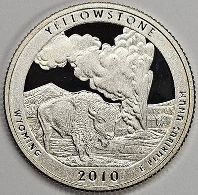 2010-S Yellowstone National Park, WY Quarter Superb Brilliant Proof Silver