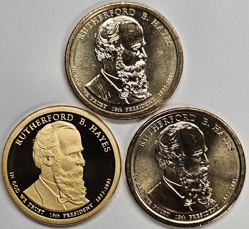 2011-PDS Hayes Presidential Dollars . . . . Choice BU and Superb Proof