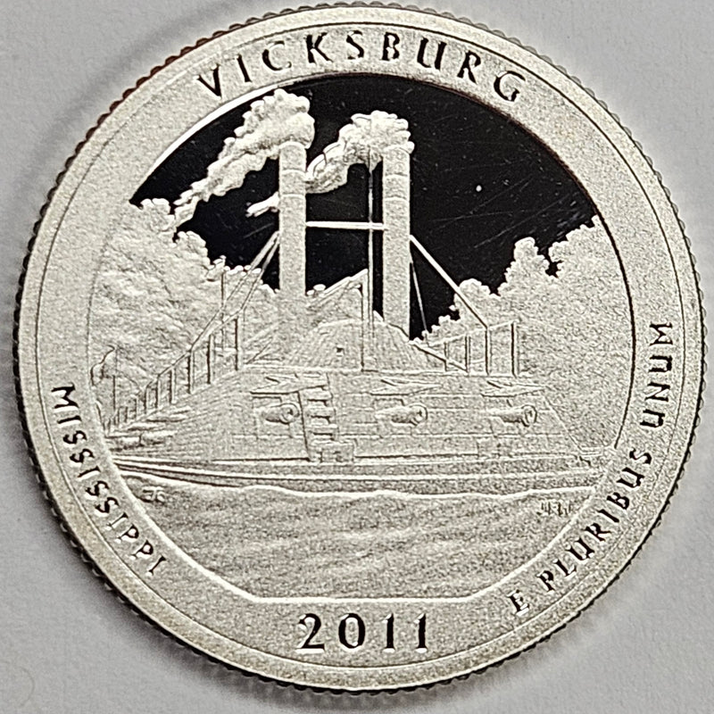 2011-S Vicksburg National Military Park, MS Quarter Superb Brilliant Proof Silver