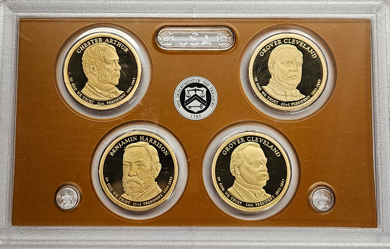 2012-S Presidential Dollar 4-coin Proof Set Superb Brilliant Proof