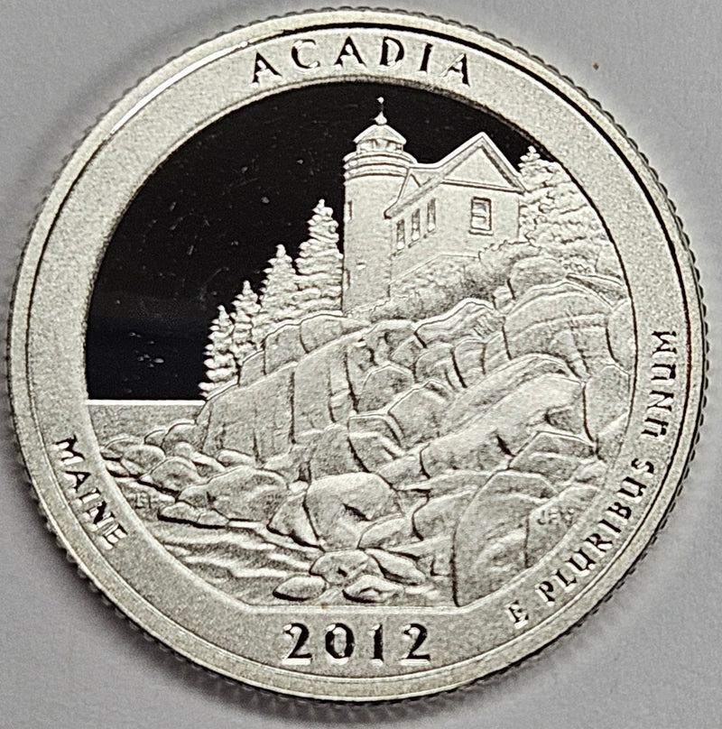 2012-S Acadia National Park, ME Silver Quarter Superb Brilliant Proof Silver