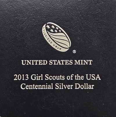 2013-W Girl Scouts Centennial Silver Dollar . . . . Gem Brilliant Proof in original U.S. Mint Box