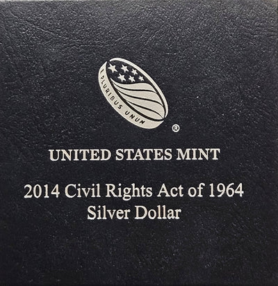 2014-P Civil Rights Act of 1964 Silver Dollar . . . . Gem Brilliant Proof in original U.S. Mint Box