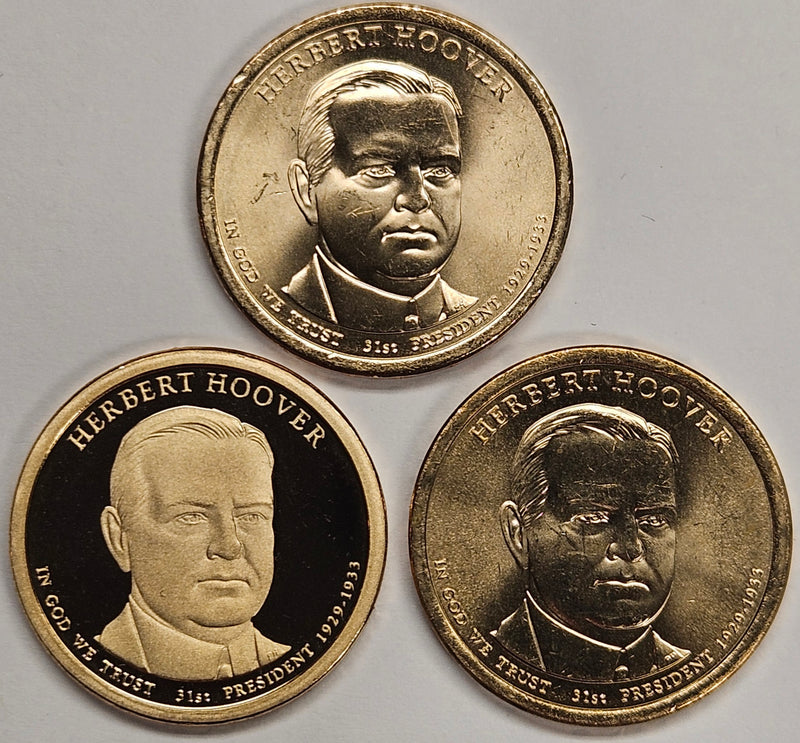 2014-PDS Hoover Presidential Dollars . . . . Choice BU and Superb Proof