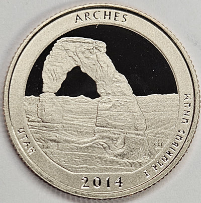 2014-S Arches National Park, UT Quarter Superb Brilliant Proof