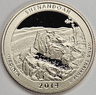 2014-S Shenandoah National Park, VA Quarter Superb Brilliant Proof