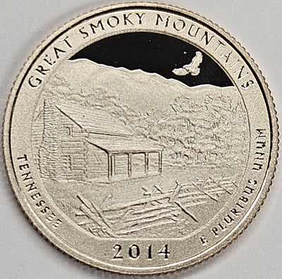 2014-S Great Smoky Mountains National Park, TN Quarter Superb Brilliant Proof