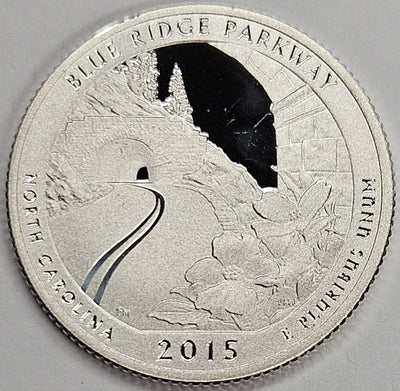 2015-S Blue Ridge National Park, NC Quarter Superb Brilliant Proof Silver