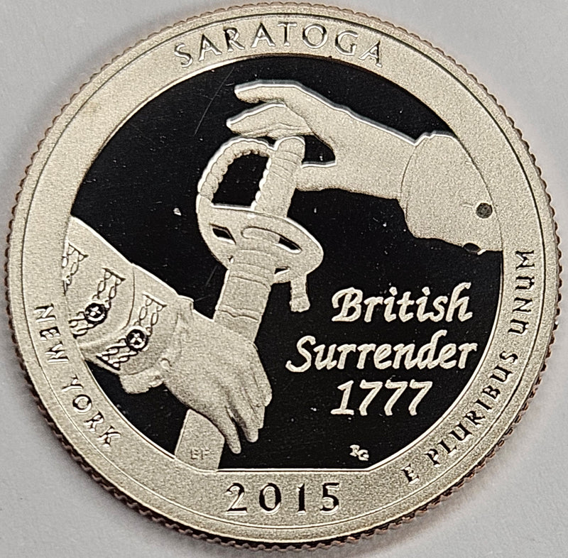 2015-S Saratoga National Historic Park, NY Quarter Superb Brilliant Proof