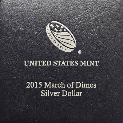 2015-W March of Dimes 75th Anniversary Silver Dollar . . . . Gem Brilliant Proof in original U.S. Mint Box