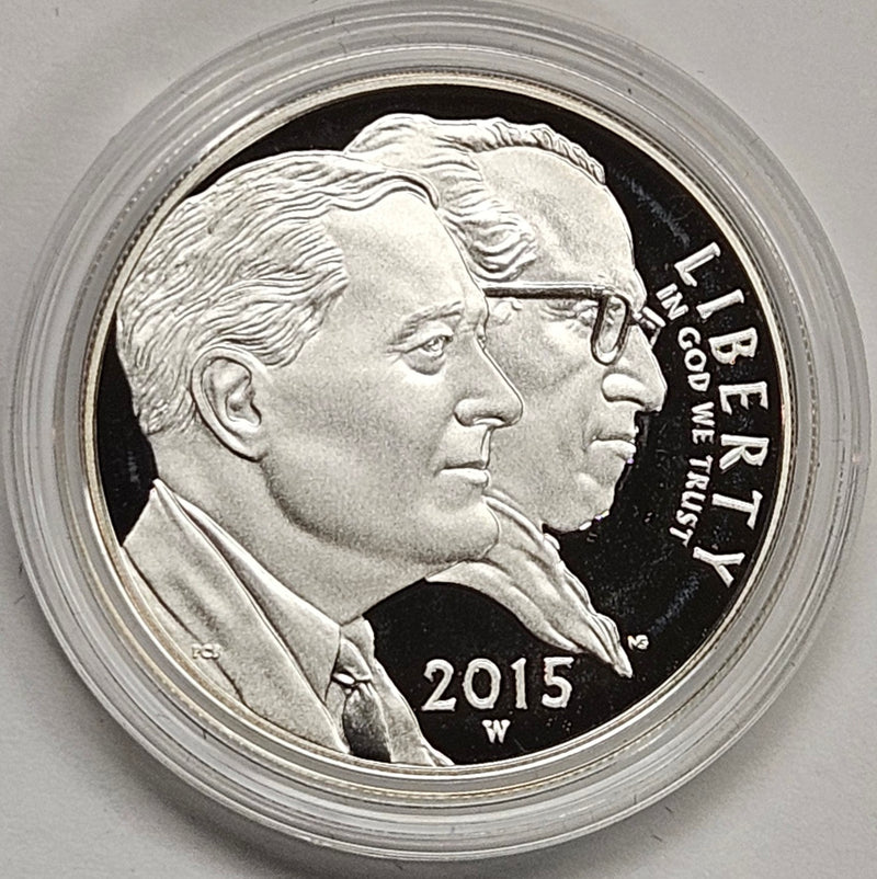 2015-W March of Dimes 75th Anniversary Silver Dollar . . . . Gem Brilliant Proof in original U.S. Mint Capsule