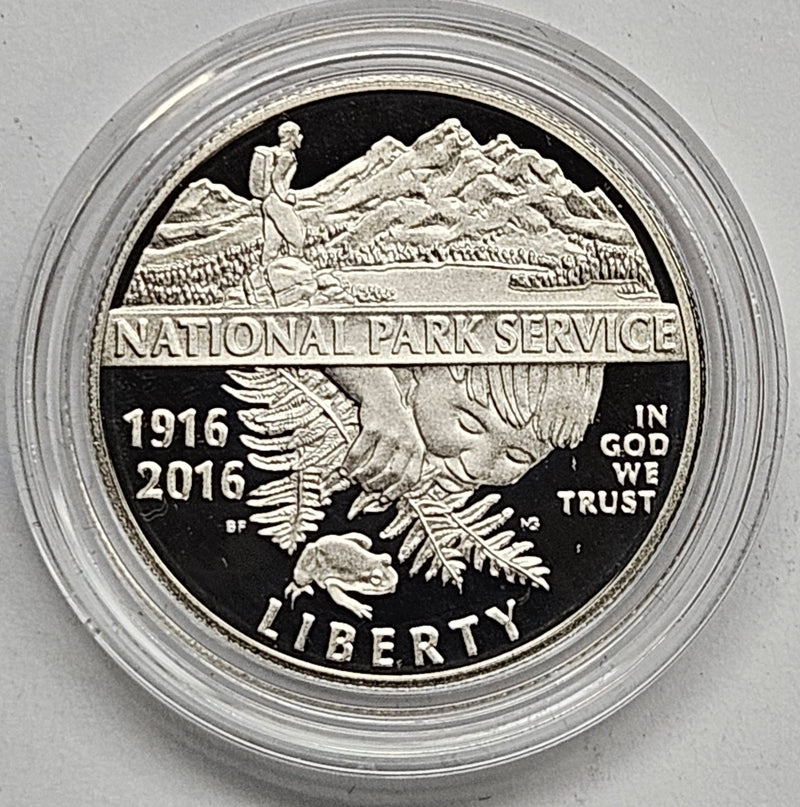 2016-S National Park Service 100th Anniversary Half . . . . Gem Brilliant Proof in original U.S. Mint Capsule