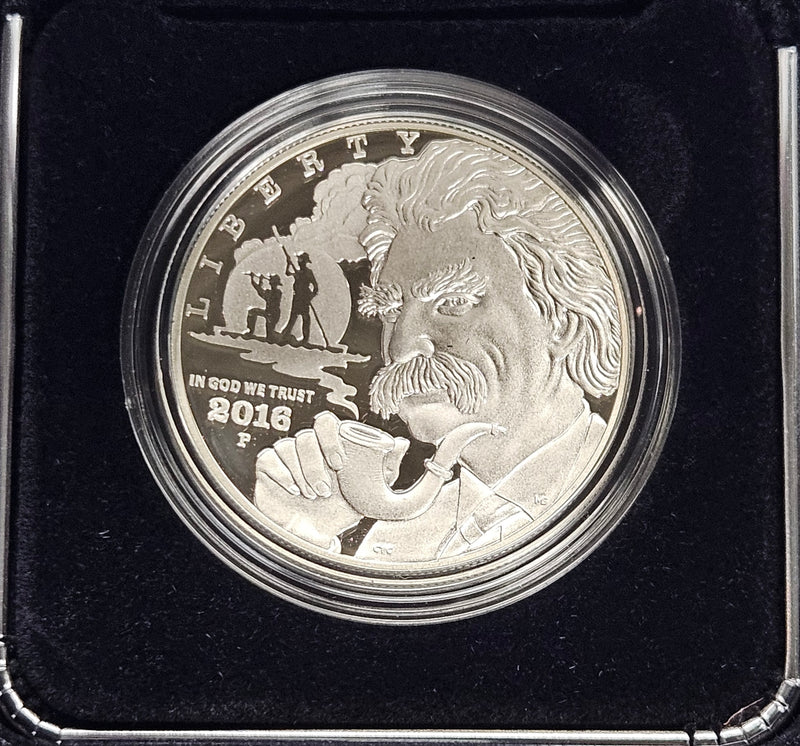 2016-P Mark Twain Silver Dollar . . . . Gem Brilliant Proof in original U.S. Mint Box