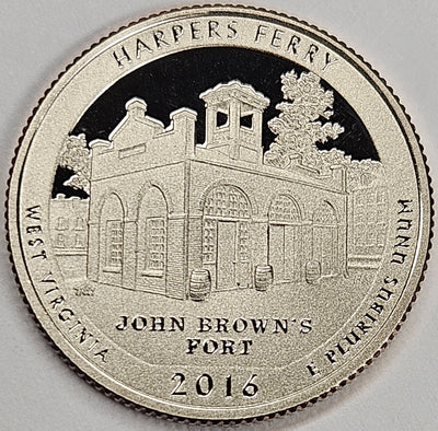 2016-S Harpers Ferry National Historical Park, WV Quarter Superb Brilliant Proof