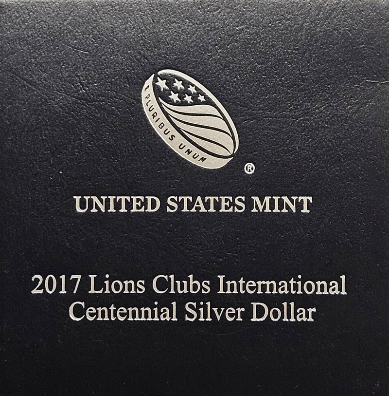 2017-P Lions Club International Silver Dollar . . . . Gem Brilliant Proof in original U.S. Mint Box