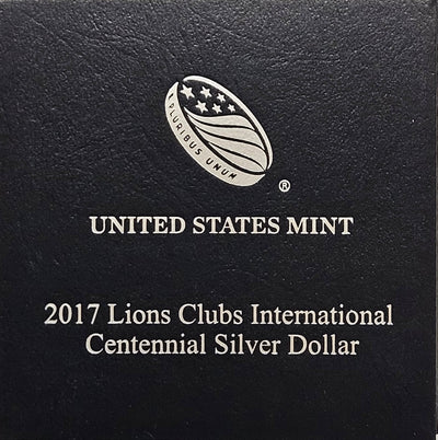 2017-P Lions Club International Silver Dollar . . . . Gem BU in original U.S. Mint Box