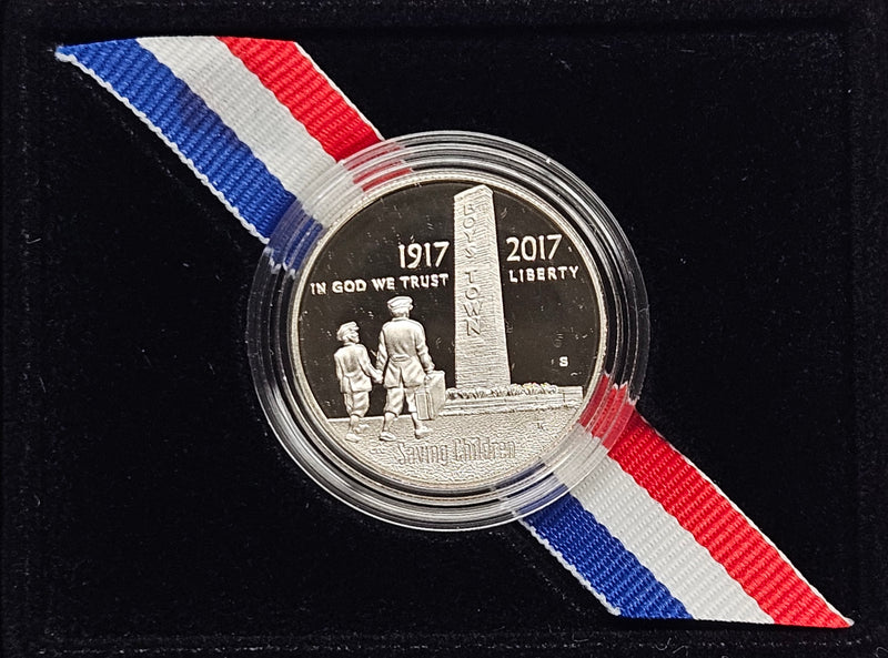 2017-S Boys Town Centennial Half . . . . Gem Brilliant Proof in original U.S. Mint Box