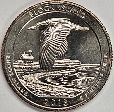 2018 Block Island Refuge, RI Quarter Choice BU