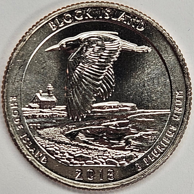 2018-D Block Island Refuge, RI Quarter Choice BU