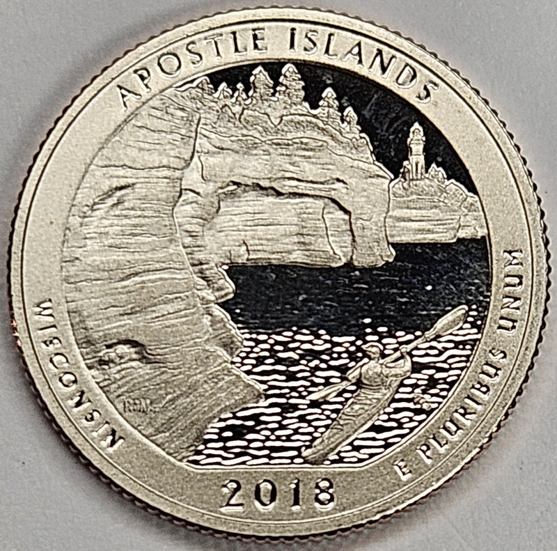 2018-S Apostle Island National Park, WI Quarter Superb Brilliant Proof