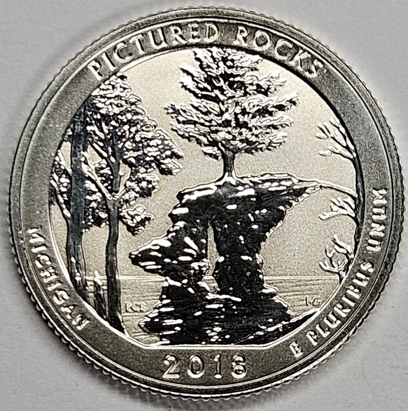 2018-S Pictured Rocks NP Quarter . . . . Gem Reverse Proof